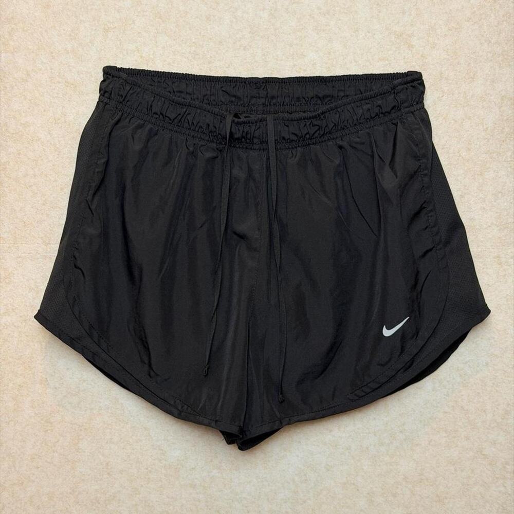 Nike Womens Large Black Dri-FIT Running Shorts Mesh Athletic Workout